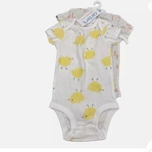 NWT Carter's Just One You Baby Unisex 2pk Chick & Carrot Bodysuit